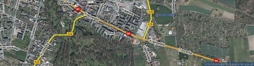 Zdjęcie satelitarne Krakowska ul.